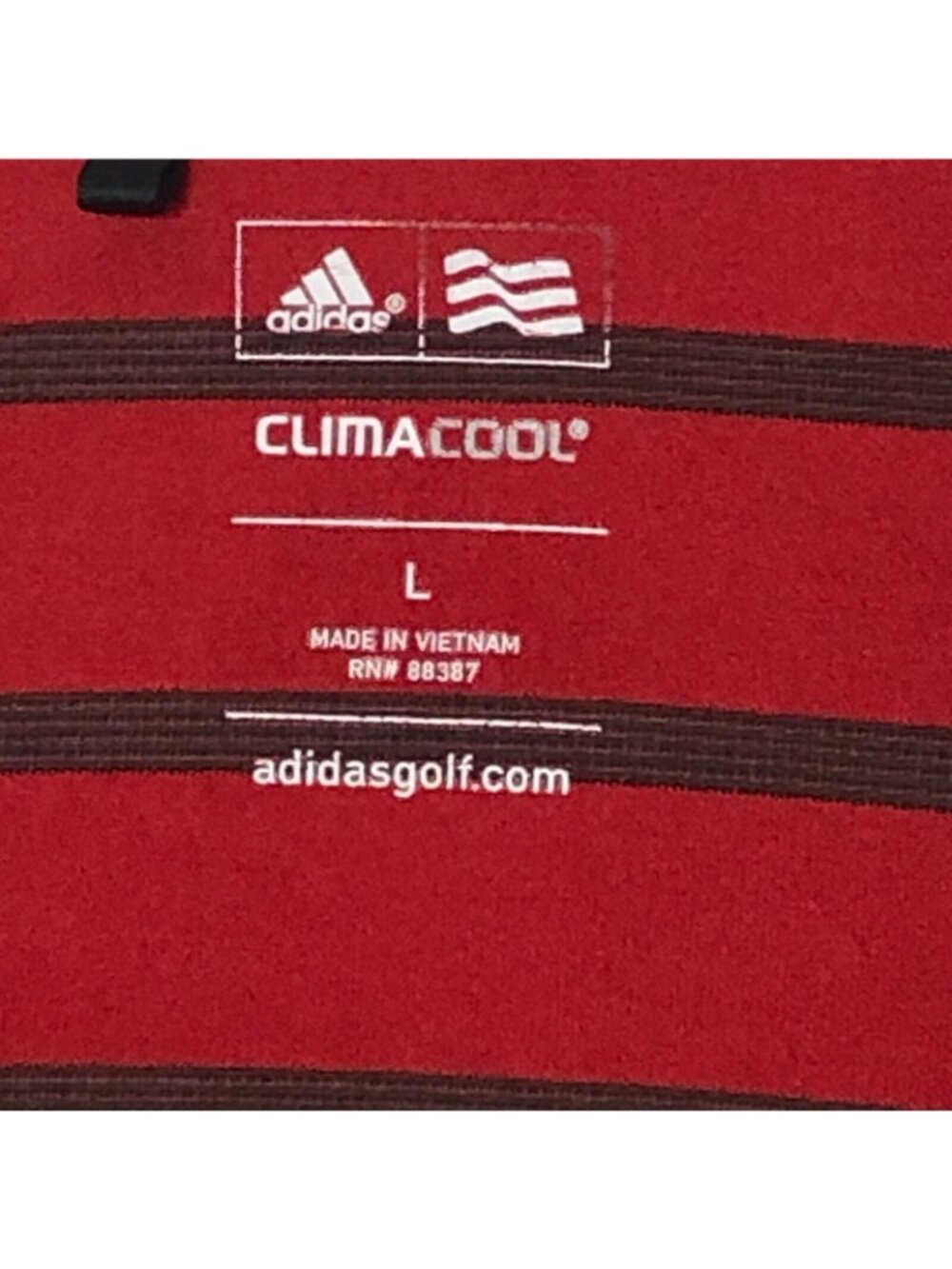 Adidas Golf Climacool Pullover Polo Shirt Red Black Short Sleeves Top Mens L - Picture 3 of 7